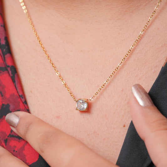 Classic Solitaire Box Pendant