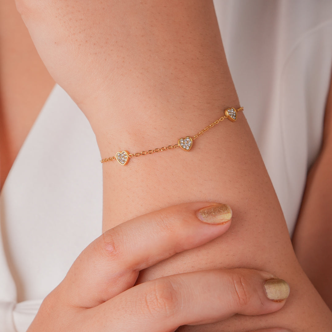 Triple Heart Bracelet