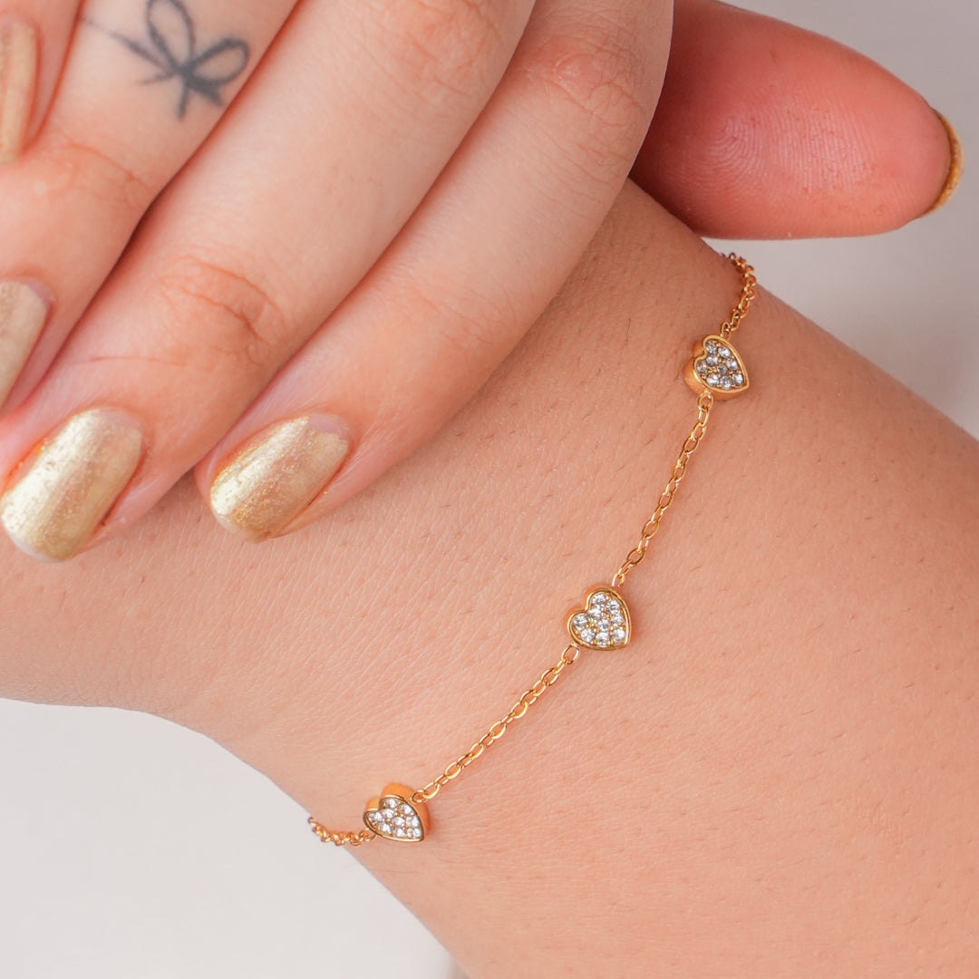 Triple Heart Bracelet