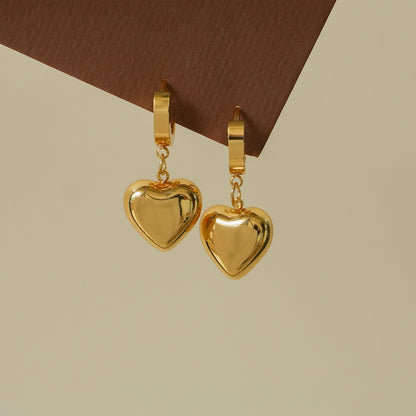 Gold Pop Heart Earrings