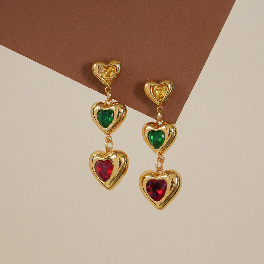 Trinity Hearts Earrings