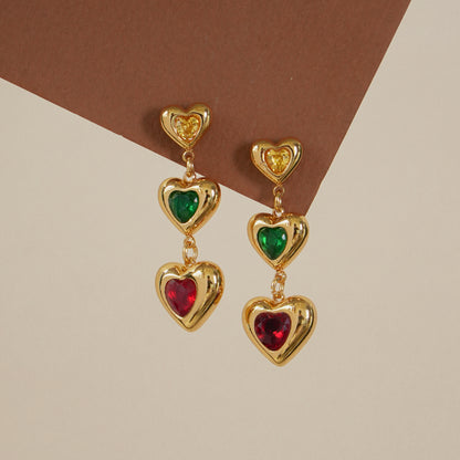 Trinity Hearts Earrings