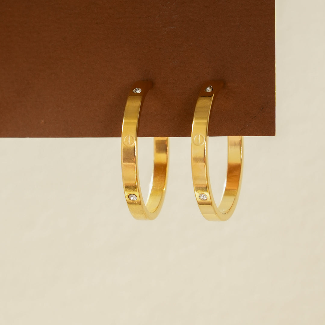 Luxe Bolt Hoop Earrings