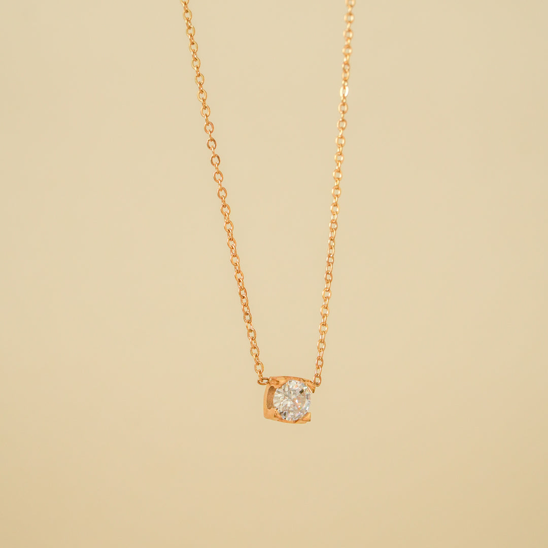 Classic Solitaire Box Pendant