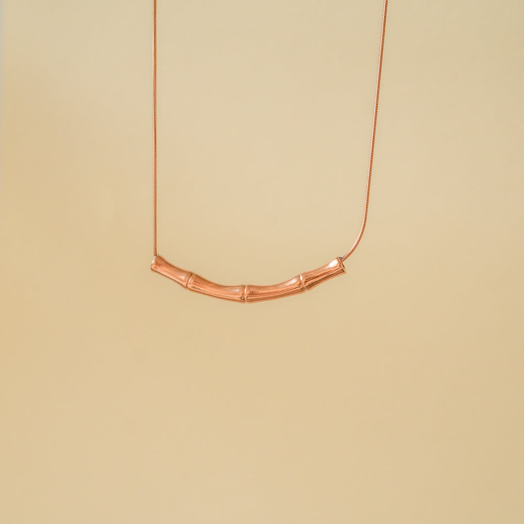 RoseGold Bamboo Grace Necklace