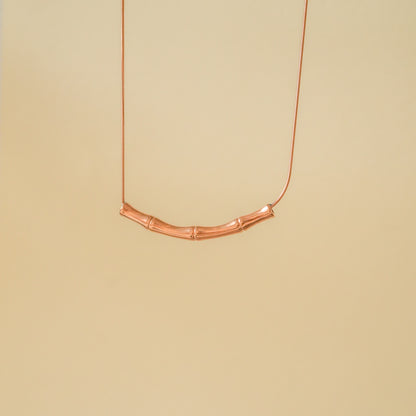 RoseGold Bamboo Grace Necklace