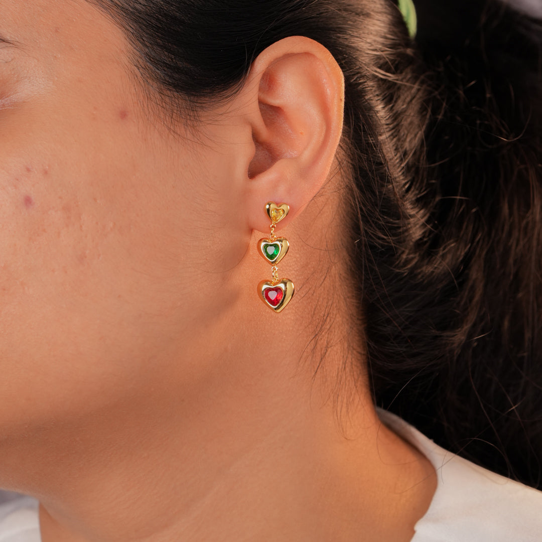 Trinity Hearts Earrings