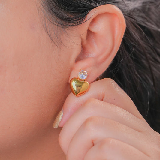 Cz Heart Earrings