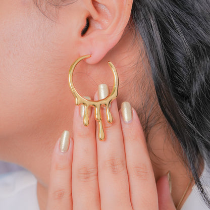 Golden Drip Hoops