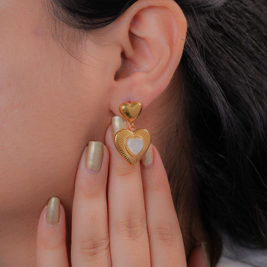 MOP Heart Earrings