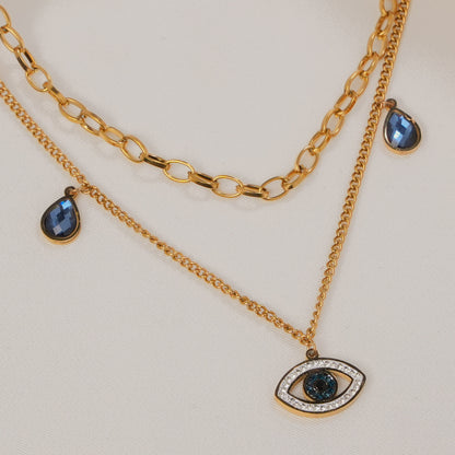 Luxury Evileye Double Layer Necklace