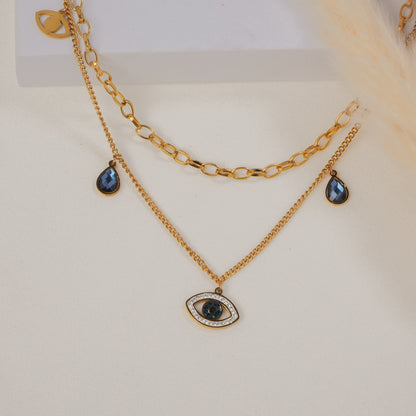 Luxury Evileye Double Layer Necklace