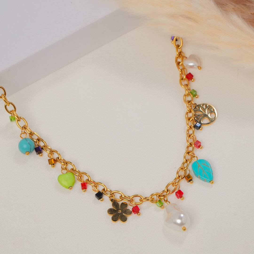 MultiCharm Pearl Necklace