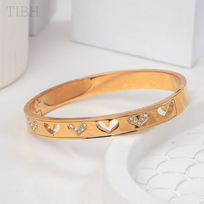 Heart Cut Cuff Bracelet