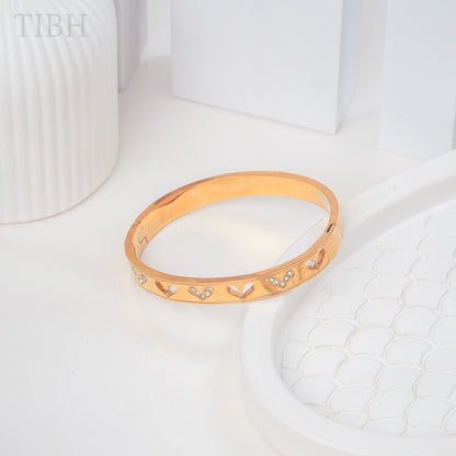 Heart Cut Cuff Bracelet