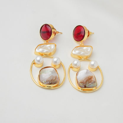 Zehna Brass Earrings