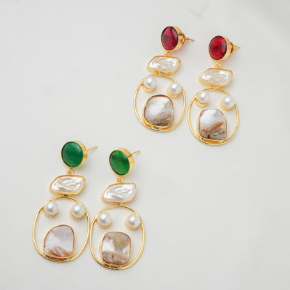Zehna Brass Earrings