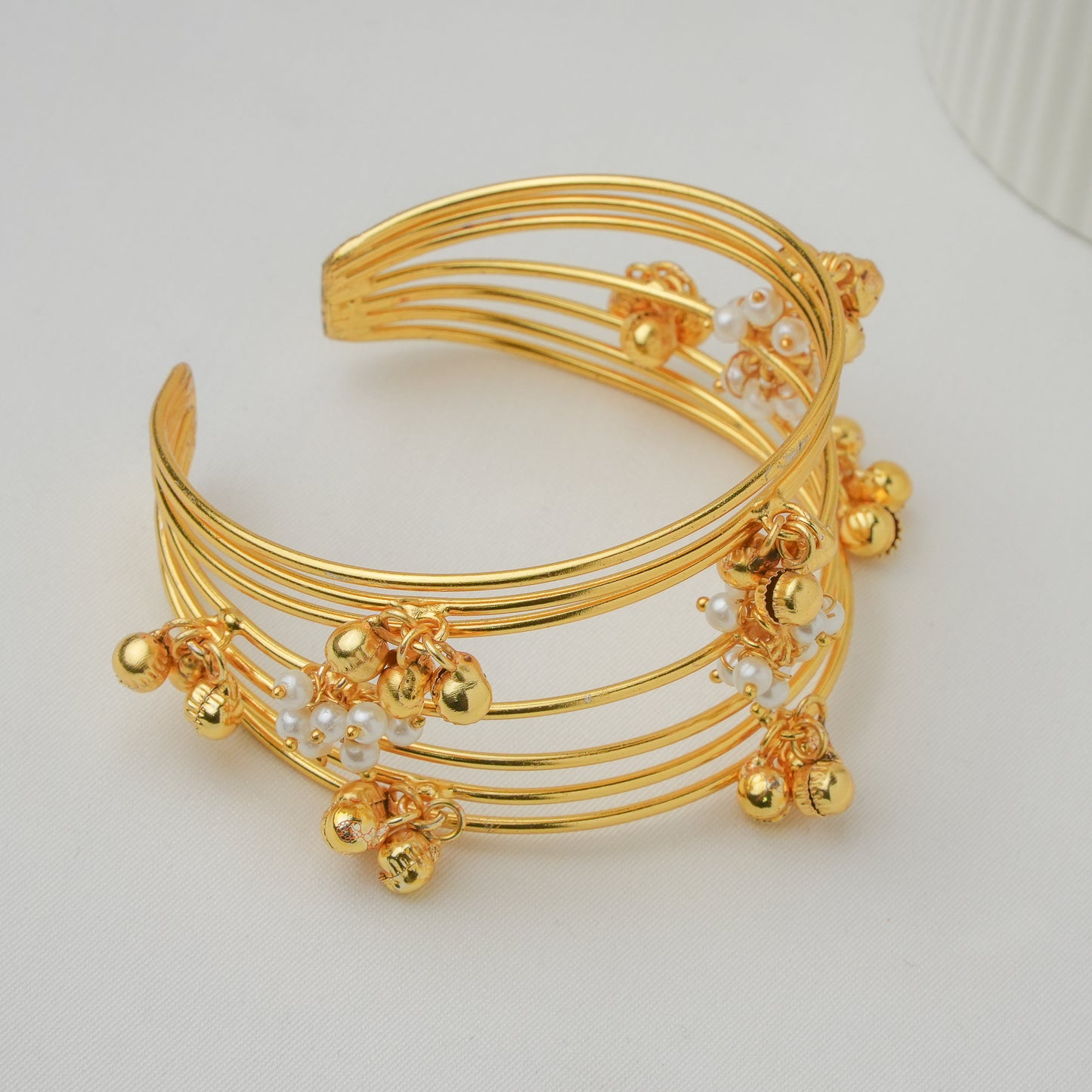 Ghunghroo Brass Charm Cuff Bracelet