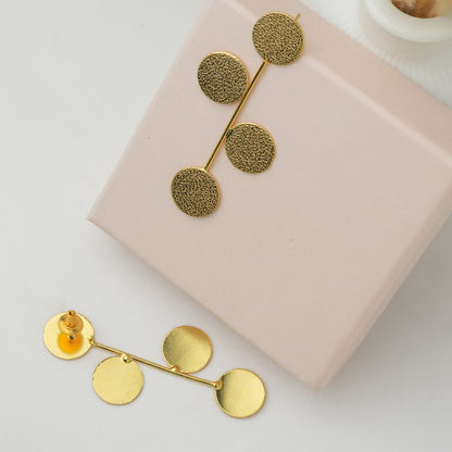 Noor Coin Brass Earrings
