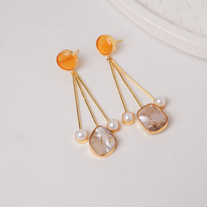 Raag Brass Earrings with MOP