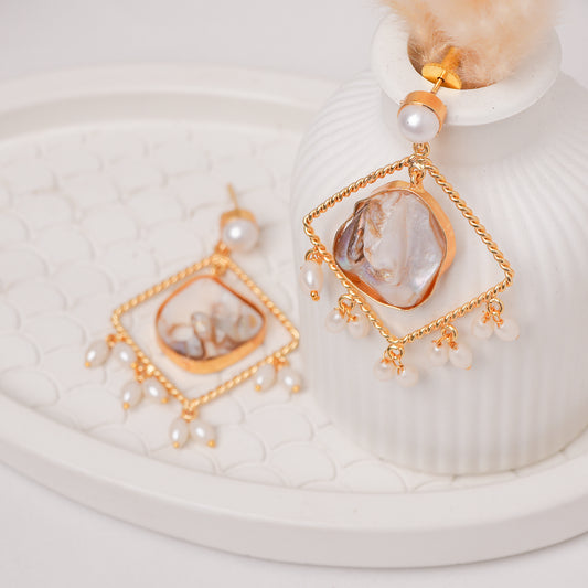 Pearl Mirage MOP Earrings