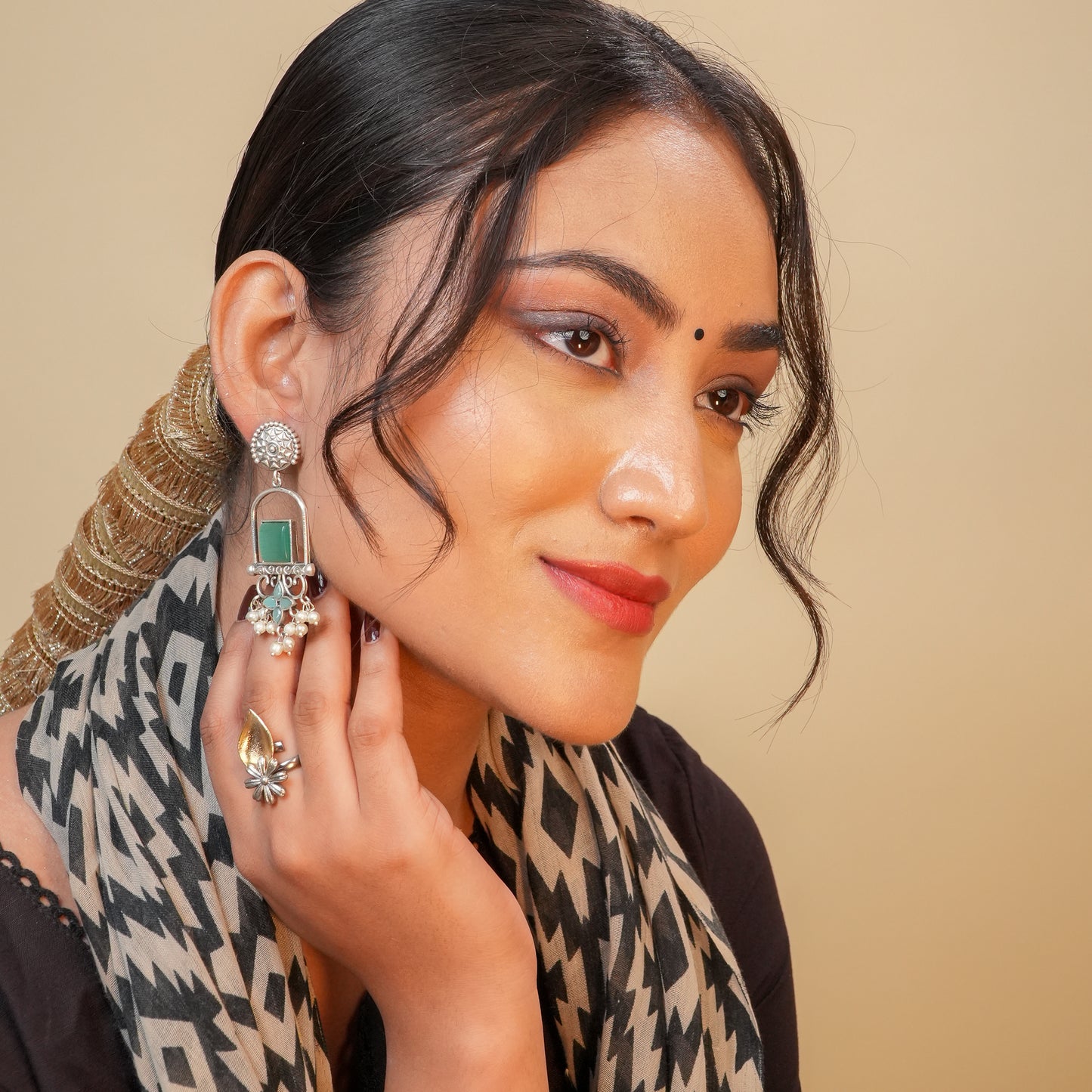 Arzoo Jhumki Brass Earrings