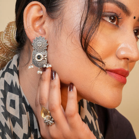 Pravi Oxidised Earrings