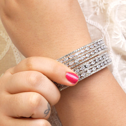 American diamond Zayra Kada Pair