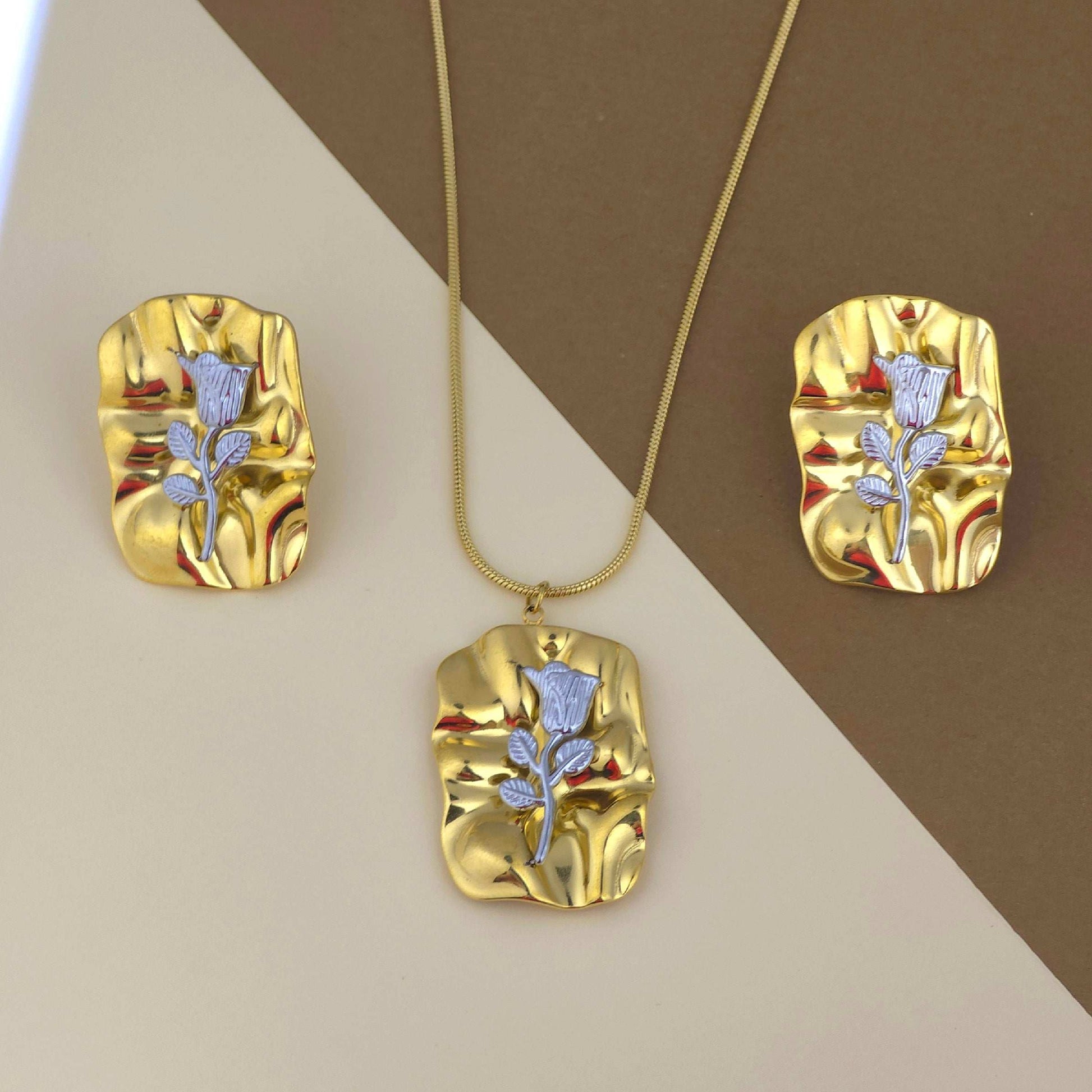 Rosette 18K Dual Tone Set