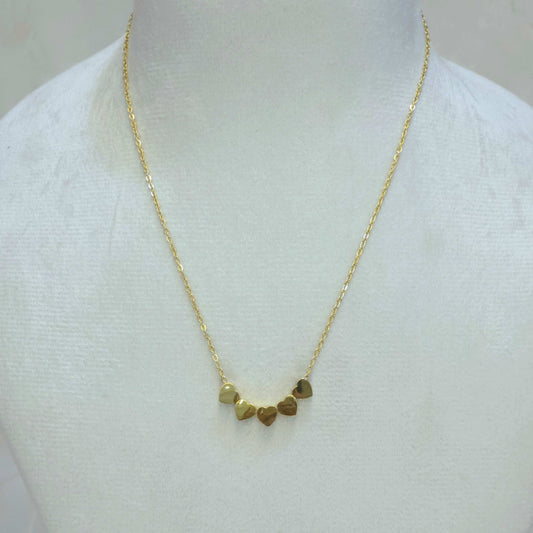 Five Heart Necklace