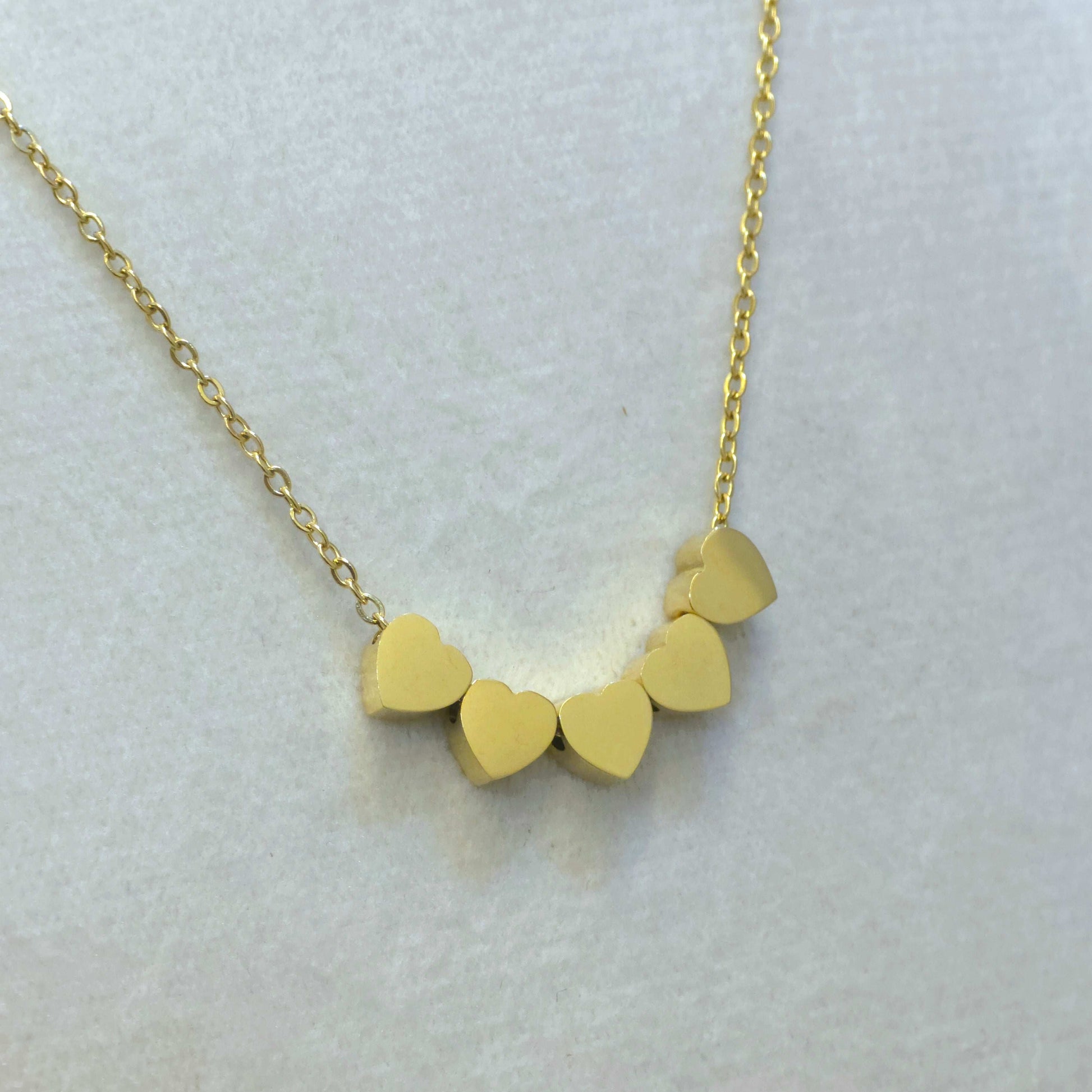 Five Heart Necklace
