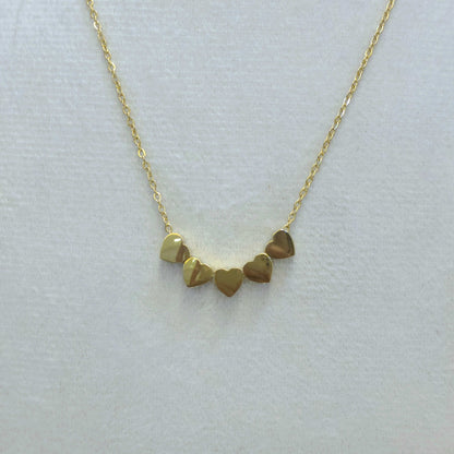 Five Heart Necklace
