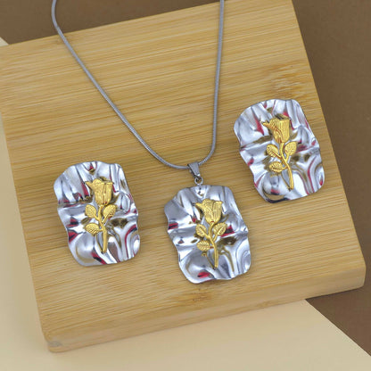 Rosette 18K Dual Tone Set