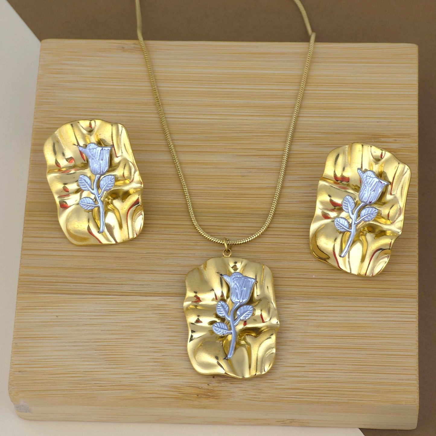 Rosette 18K Dual Tone Set