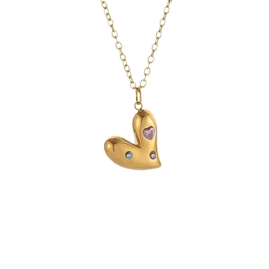 3 Stone Heart pendant