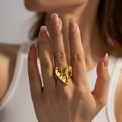 Hammer Heart Ring
