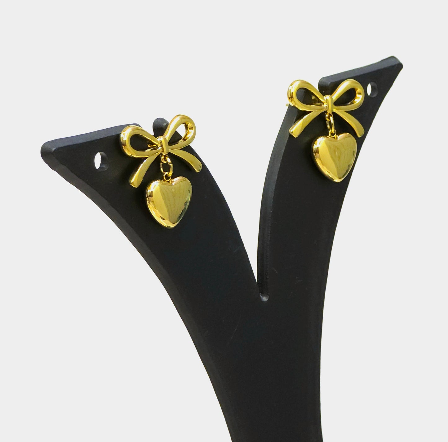 Heart Bow Earrings